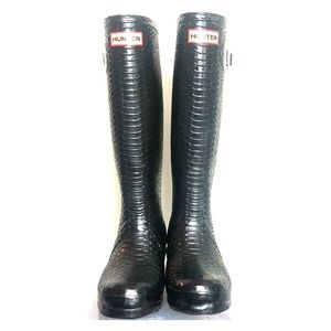Hunter Carnaby Boa Tall Boots (croc embossed!)